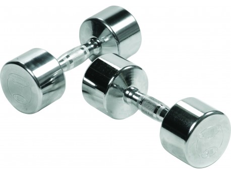 York Ergonomic Chrome Steel Dumbbell