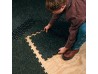 Black 7/16" Interlocking Rubber Floor Tiles