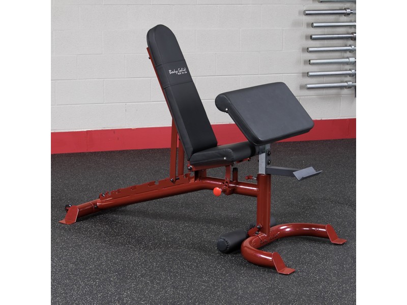 Body Solid Red Flat/Incline/Decline Bench - Adamant Barbell