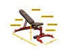 Body Solid Red Flat/Incline/Decline Bench