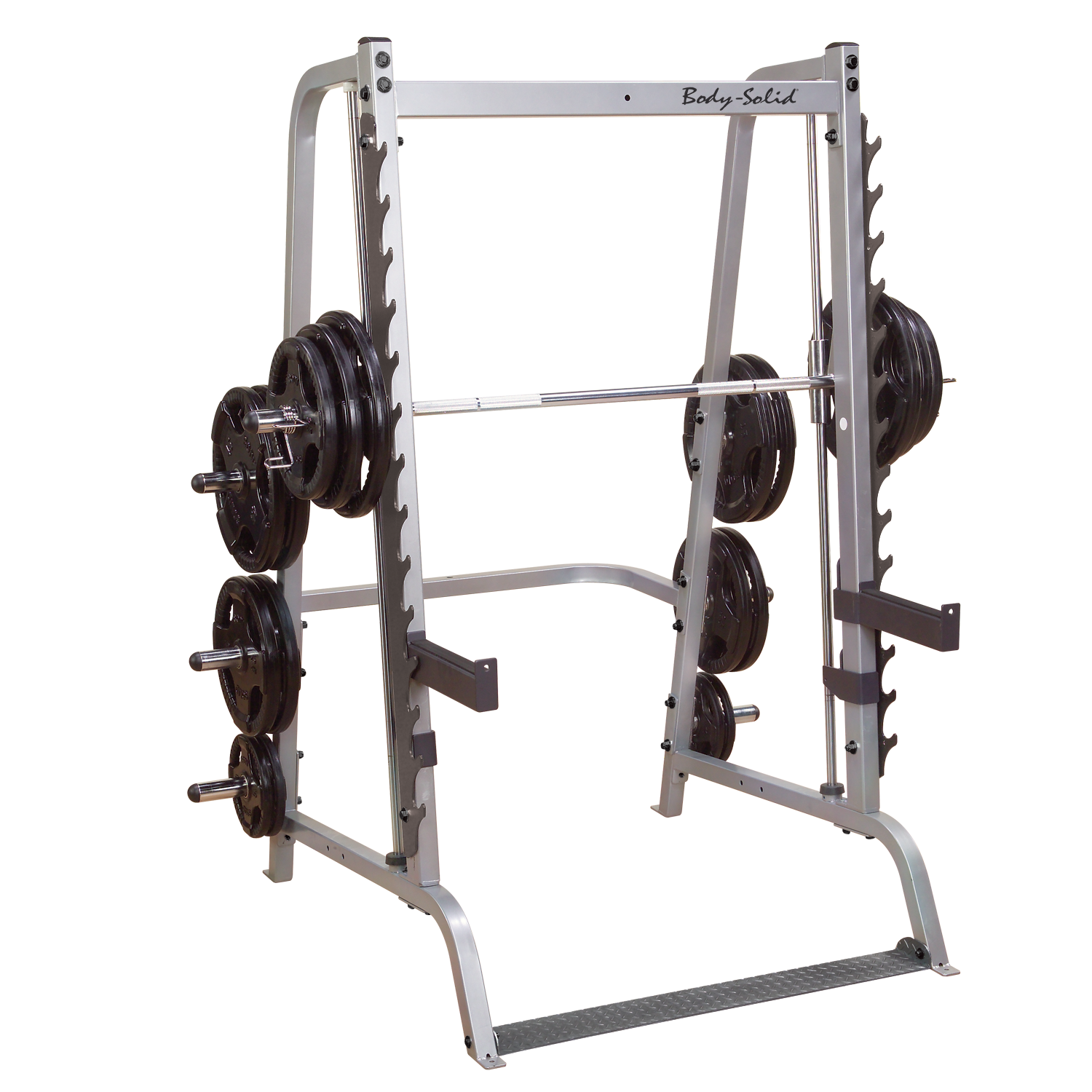 body-solid-series-7-smith-machine-with-half-rack-adamant-barbell