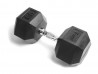 York 5-50lb Rubber Dumbbell Set with Rack