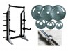 York STS Squat Rack and Weight Set Combo