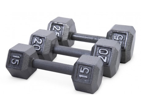 CAP 5-50lb Hex Dumbbell Set with Rack