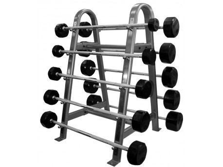 Troy Premium Rubber Fixed Barbell Set 20-110lb with Rack