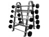 Troy Premium Rubber Fixed Barbell Set 20-110lb with Rack