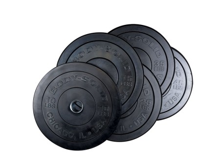 Body Solid Chicago Bumper Plate LB Black