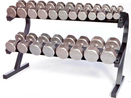 Troy VTX 5-50lb Ergonomic Dumbbell Set with Rack