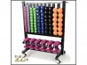 Lockable Aerobic Dumbbell Rack - Holds 43 Pairs